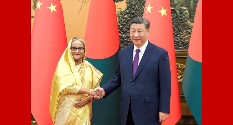 習主席 バングラデシュのハシナ首相と会談