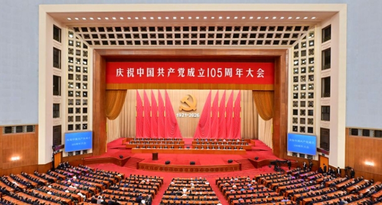 中国共産党創立１０５周年祝賀大会　習近平氏が演説、勲章授与
